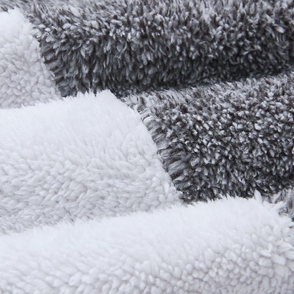 DONATED!! Grey & White half zip pullover cozy - Picture 5 of 6